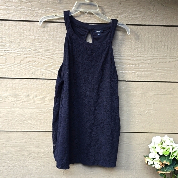 Torrid Black Lace High Neck Goddess Tank 2x - Picture 5 of 10